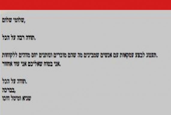 המלצה מאת שגיא ומיטל